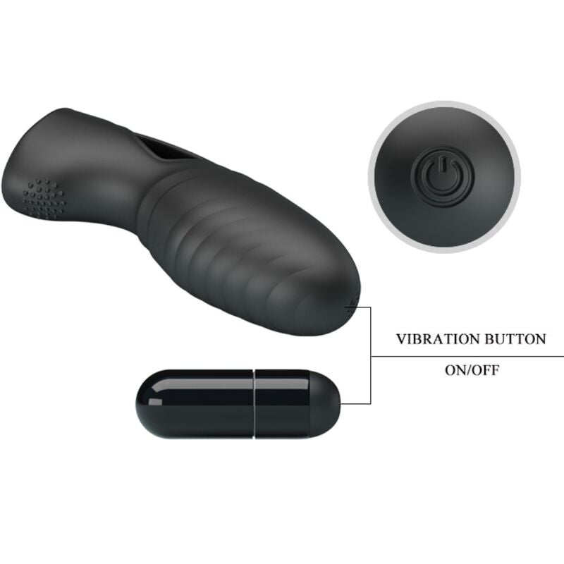 PRETTY LOVE - ALAN SILIKON-FINGERVIBRATOR SCHWARZ Fingervibrator diskret online kaufen