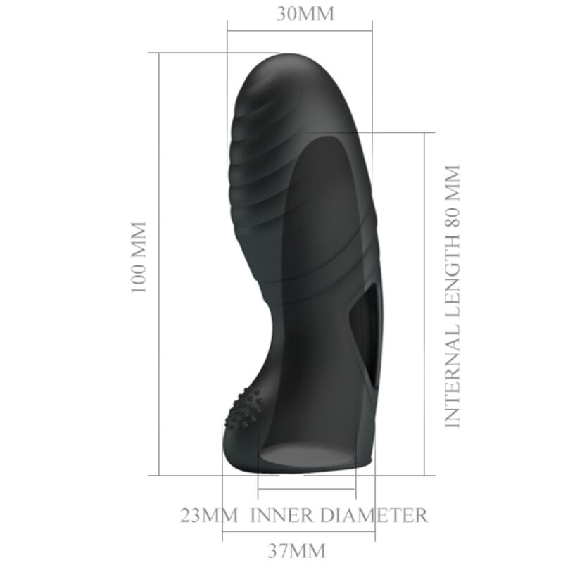 PRETTY LOVE - ALAN SILIKON-FINGERVIBRATOR SCHWARZ für intensive Stimulation und Self-Love