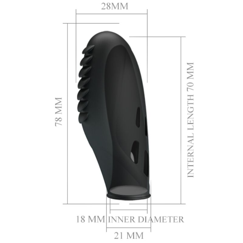 PRETTY LOVE - GILO SILIKON-FINGERVIBRATOR SCHWARZ Fingervibrator diskret online kaufen