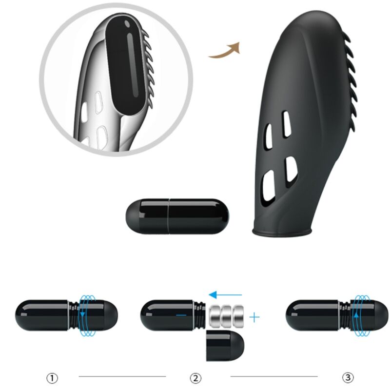 PRETTY LOVE - GILO SILIKON-FINGERVIBRATOR SCHWARZ für intensive Stimulation und Self-Love