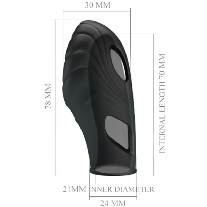 PRETTY LOVE - LICH SILIKON-FINGERVIBRATOR SCHWARZ für intensive Stimulation und Self-Love