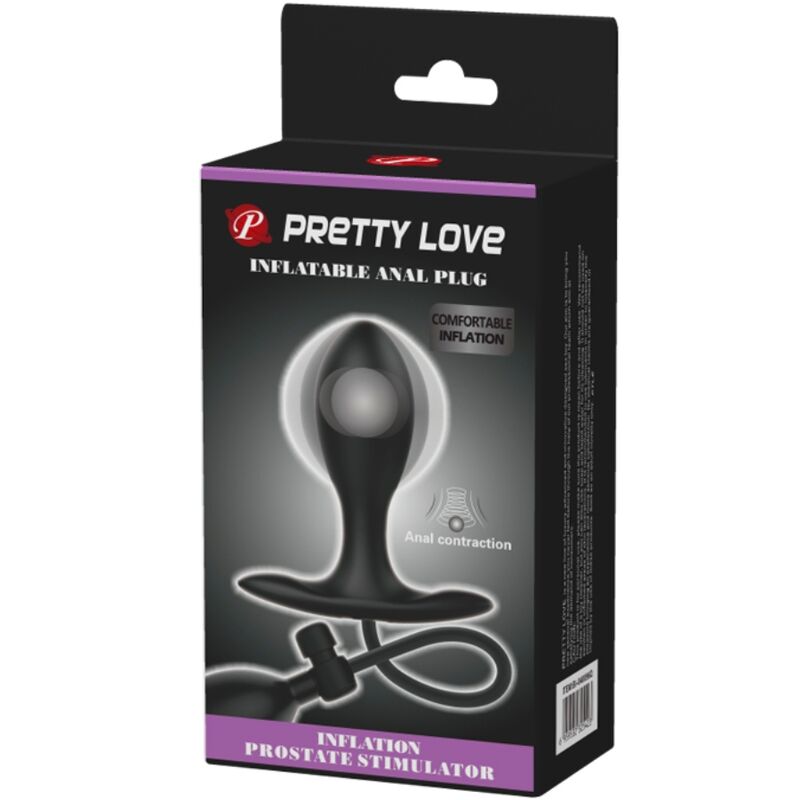 PRETTY LOVE - AUFBLASBARER ANALSTECKER SCHWARZ Produktansicht und Details