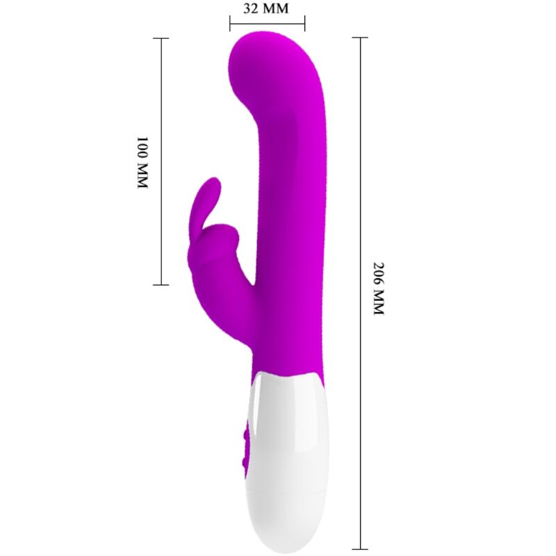 PRETTY LOVE - CENTAUR VIBRATOR RABBIT 30 VIBRATIONSMODI LILA Produktansicht und Details