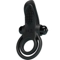 PRETTY LOVE - DOPPELTER VIBRATIONSRING + KLITORISSTIMULATOR 10 VIBRATIONEN SCHWARZ Klitorisstimulator diskret online kaufen