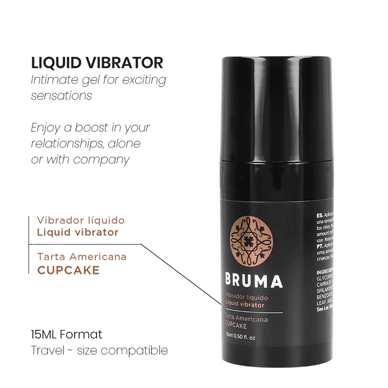 BRUMA Flüssiger Vibrator Ultra Gleitend 15 ml – Cupcake – Intensives Gleiten – Gleitgel Bild 4