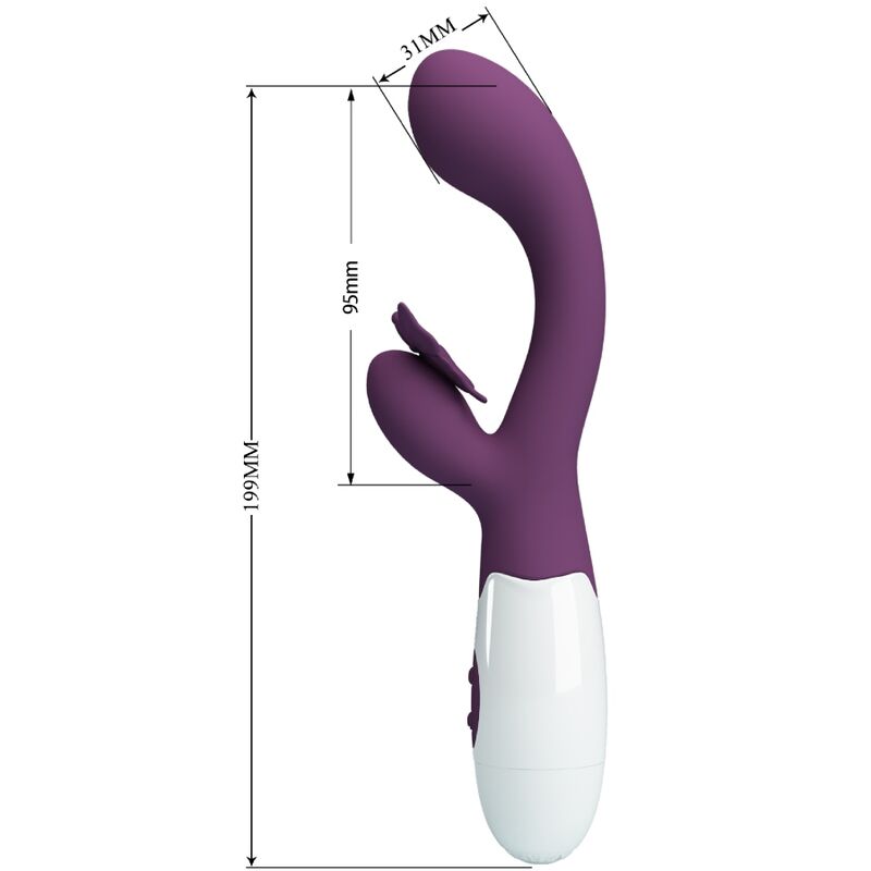 PRETTY LOVE - BUTTERFLY KISS RABBIT VIBRATOR & G-SPOT STIMULATOR LILA – Anal-Toy Bild 5