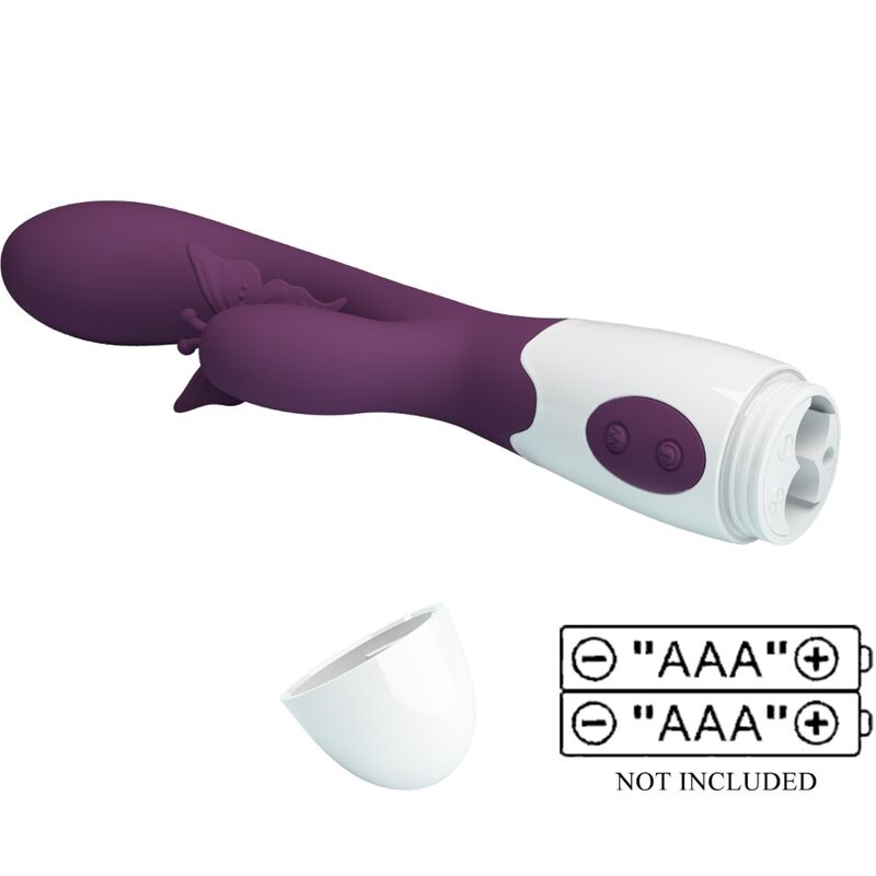 PRETTY LOVE - BUTTERFLY KISS RABBIT VIBRATOR & G-SPOT STIMULATOR LILA – Anal-Toy Bild 9