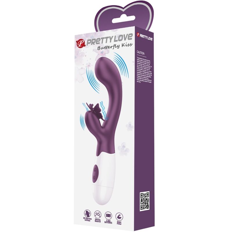 PRETTY LOVE - BUTTERFLY KISS RABBIT VIBRATOR & G-SPOT STIMULATOR LILA – Anal-Toy Bild 12