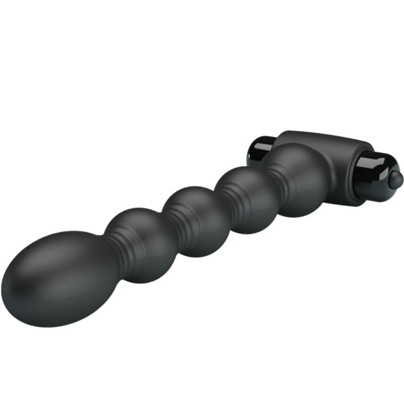 PRETTY LOVE - LYNN SILIKON ANAL PLUG 10 VIBRATIONEN SCHWARZ Produktansicht und Details
