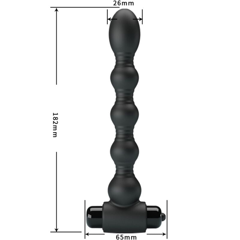 PRETTY LOVE - LYNN SILIKON ANAL PLUG 10 VIBRATIONEN SCHWARZ bei Secret Pulse im Erotikshop