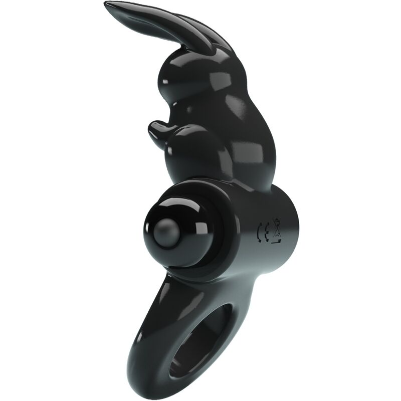 Pretty Love Rabbit Vibratorring Schwarz – 10 Vibrationsmodi | Secret Pulse für intensive Stimulation und Self-Love