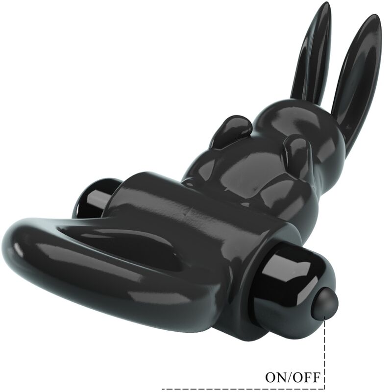 Pretty Love Rabbit Vibratorring Schwarz – 10 Vibrationsmodi | Secret Pulse für sinnliche Momente allein oder zu zweit