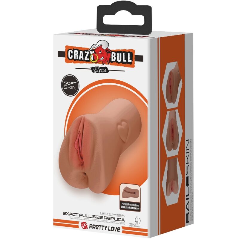CRAZY BULL - SCHARLACHROTES VAGINA- UND ANUS-DESIGN MIT HERZFLEISCH hochwertiges Intimtoy