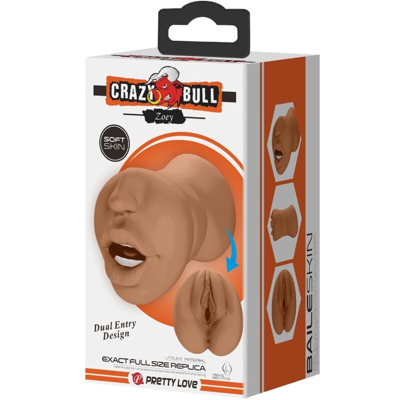 CRAZY BULL - ZOEY DOPPELMASTURBATOR MUND & VAGINA FLEISCH Mundmasturbator diskret online kaufen