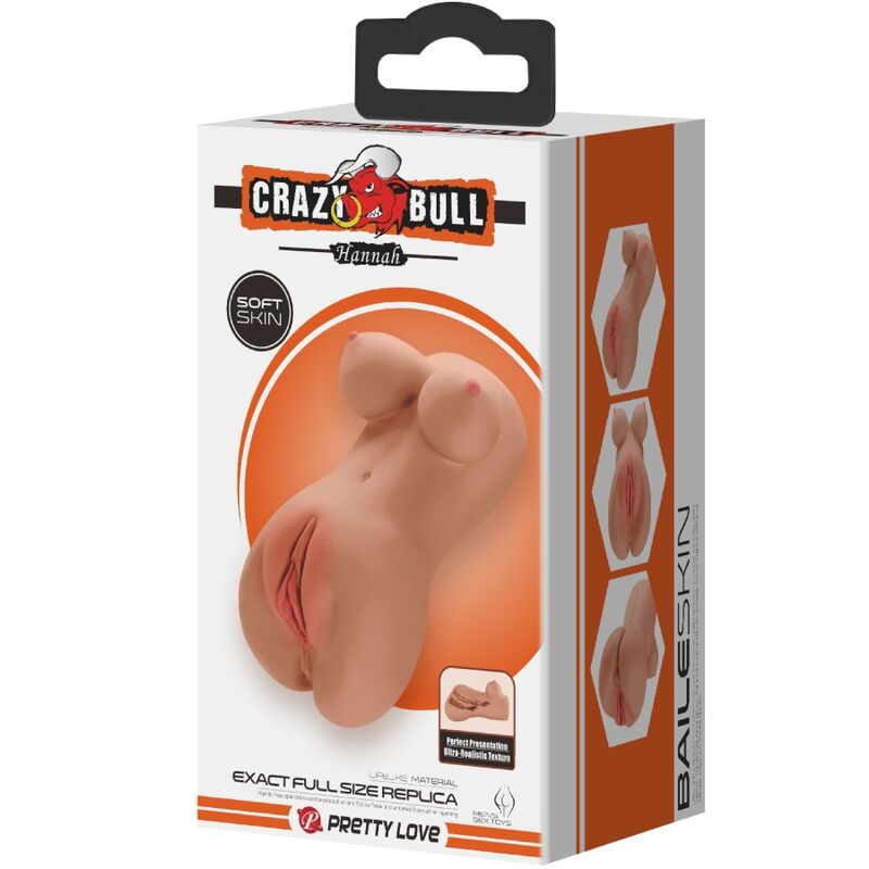 CRAZY BULL - HANNAH DOPPELMASTURBATOR VAGINA & ANUS REALISTISCHER MULATTE hochwertiges Intimtoy