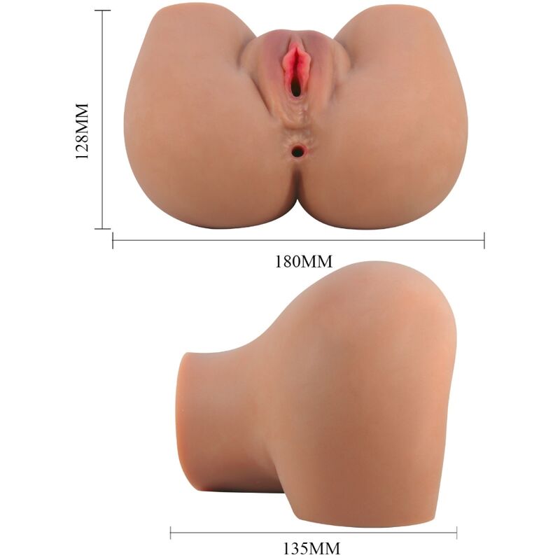 CRAZY BULL - MILA VIBRATOR BUTT MIT REALISTISCHER VAGINA UND ANUS-FERNBEDIENUNG Produktansicht und Details