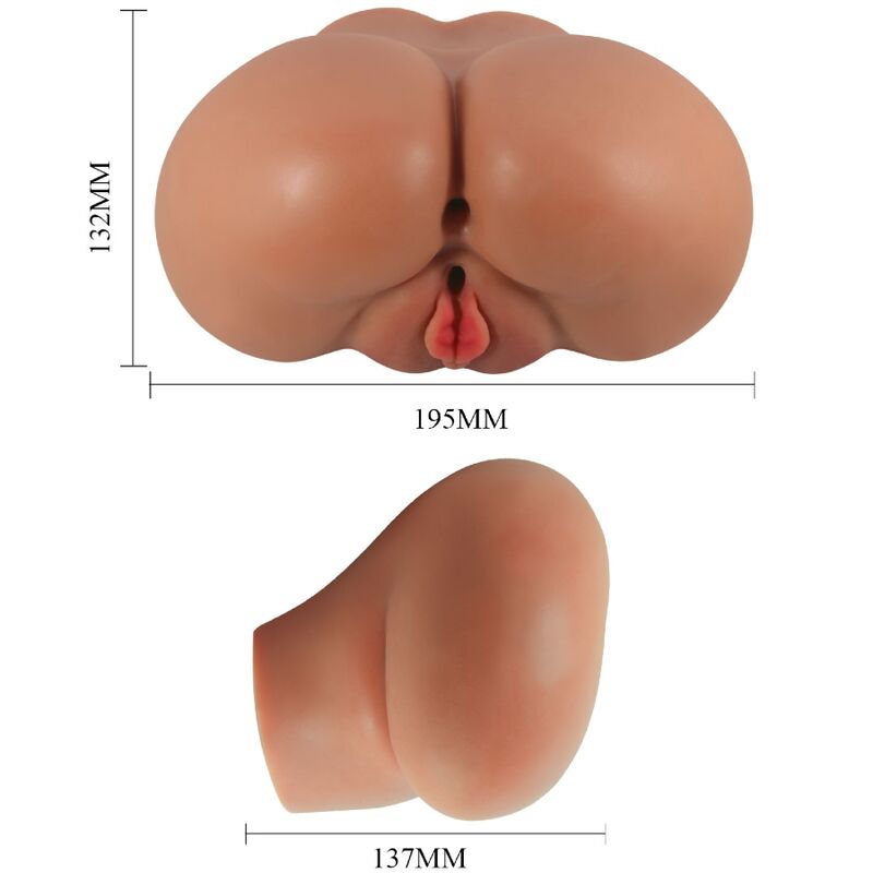 CRAZY BULL - LUNA VIBRATOR BUTT MIT REALISTISCHER VAGINA UND ANUS-STEUERUNG FERNBEDIENUNG Produktansicht und Details