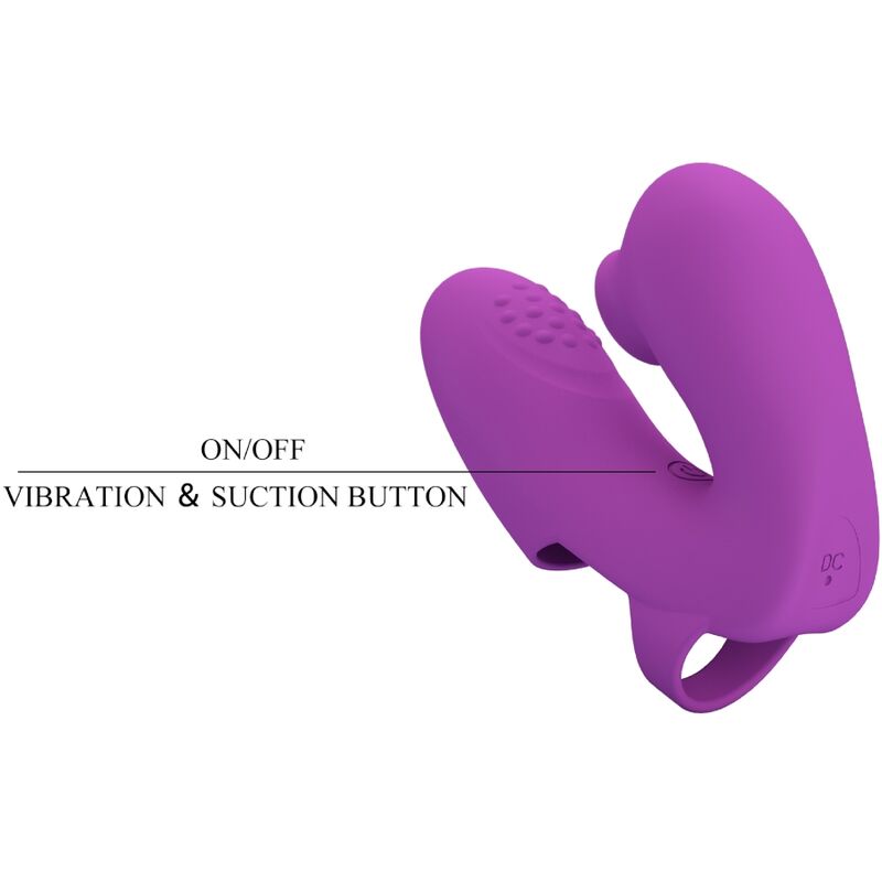PRETTY LOVE - ATHENA FINGERVIBRATOR MIT KLITORISSTIMULATOR LILA für sinnliche Momente allein oder zu zweit