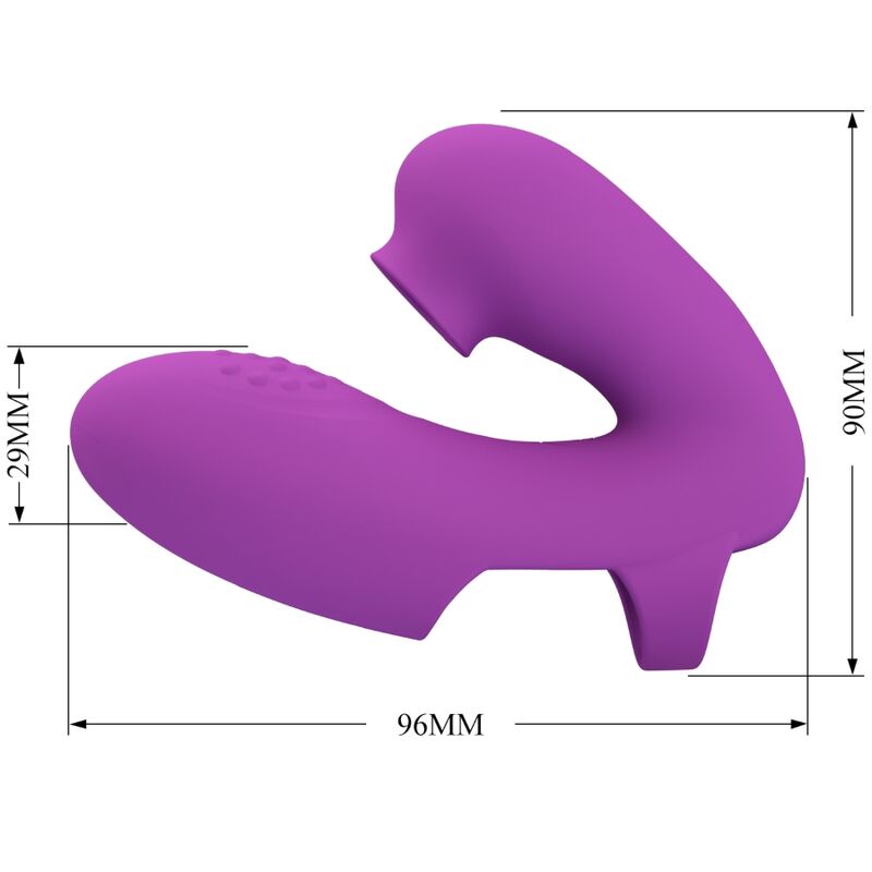 PRETTY LOVE - ATHENA FINGERVIBRATOR MIT KLITORISSTIMULATOR LILA hochwertiges Sextoy bei Secret Pulse