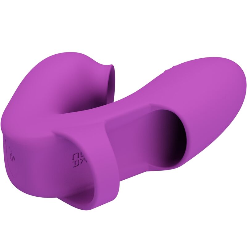 PRETTY LOVE - ATHENA FINGERVIBRATOR MIT KLITORISSTIMULATOR LILA Produktansicht und Details