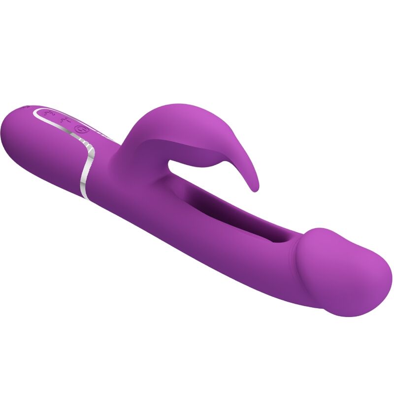 PRETTY LOVE - KAMPAS 3 IN 1 MULTIFUNKTIONS-RABBIT-VIBRATOR LILA hochwertiges Sextoy bei Secret Pulse