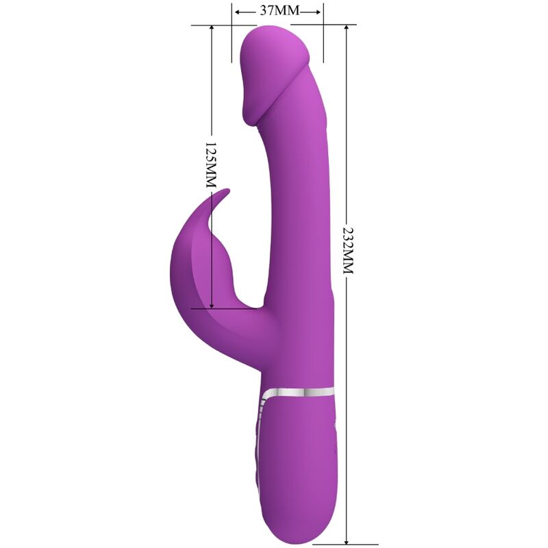 PRETTY LOVE - KAMPAS 3 IN 1 MULTIFUNKTIONS-RABBIT-VIBRATOR LILA für sinnliche Momente allein oder zu zweit