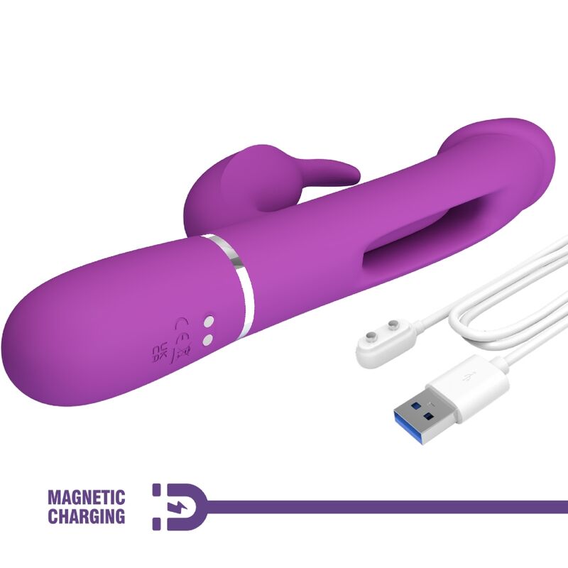 PRETTY LOVE - KAMPAS 3 IN 1 MULTIFUNKTIONS-RABBIT-VIBRATOR LILA für intensive Stimulation und Self-Love