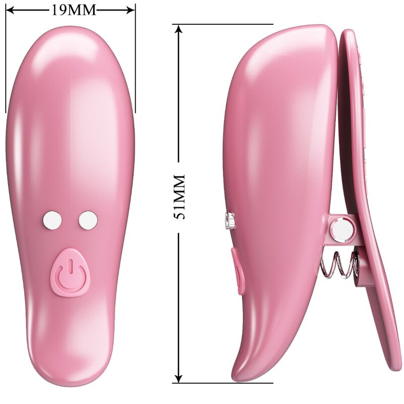 PRETTY LOVE - CAILEY NIPPELKLEMMEN 10 VIBRATIONEN FERNBEDIENUNG ROSA hochwertiges Zubehör