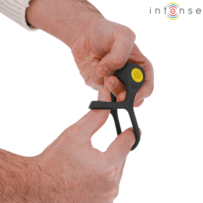 INTENSE - ALEX VIBRATOR DOPPEL-PENISRING 10 VIBRATIONEN SCHWARZ – Penisring Bild 10