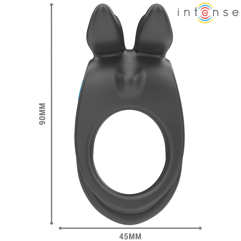 INTENSE - SAM VIBRATOR DOPPEL-PENISRING 10 VIBRATIONEN SCHWARZ für sinnliche und diskrete Momente