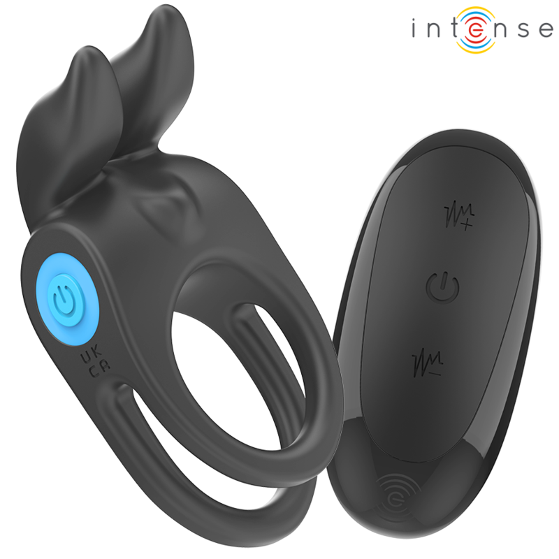 INTENSE - SAM VIBRATOR DOPPEL-PENISRING 10 VIBRATIONEN SCHWARZ Penisring diskret online kaufen
