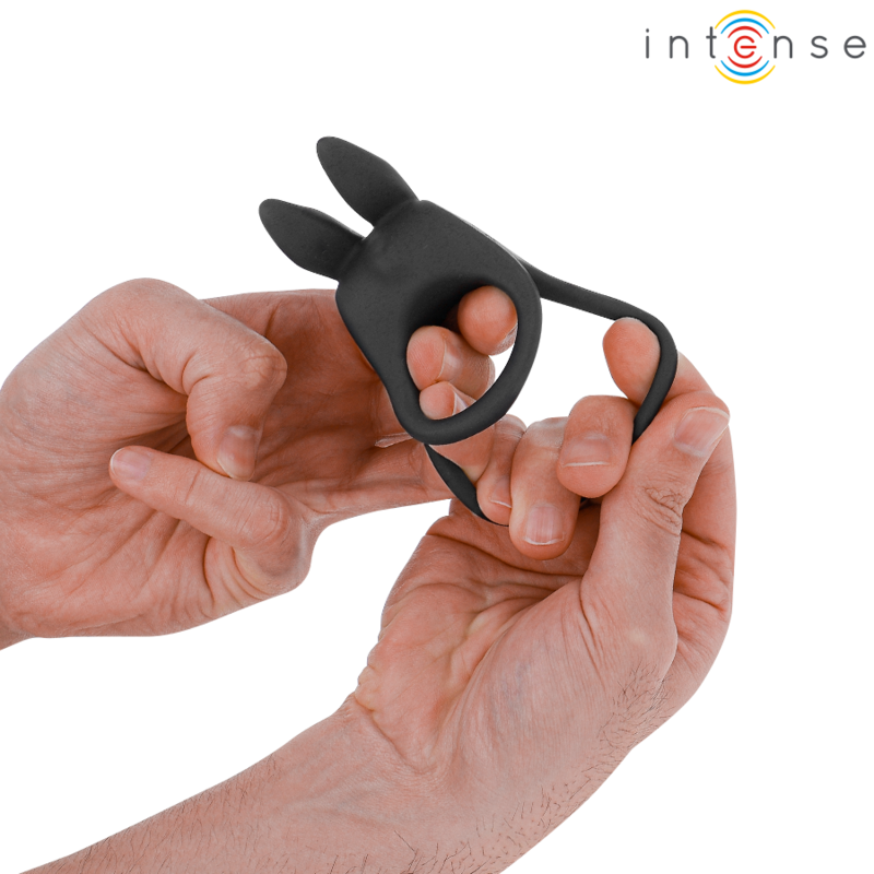 INTENSE - SAM VIBRATOR DOPPEL-PENISRING 10 VIBRATIONEN SCHWARZ hochwertiges Zubehör