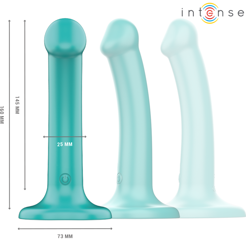 INTENSE - KATIE VIBRATOR MIT SAUGNÄPFEN 10 VIBRATIONEN BLAU FERNBEDIENUNG – Vibrator Bild 4