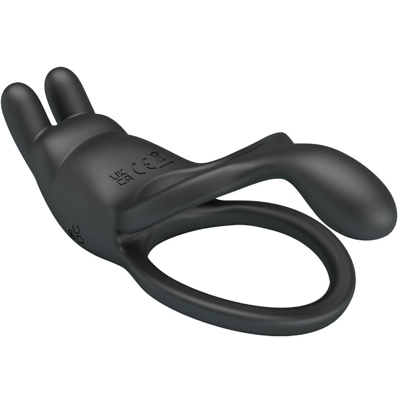 PRETTY LOVE - SETH DOPPEL-VIBRATIONSRING RABBIT 7 VIBRATIONEN SCHWARZ hochwertiges Sextoy bei Secret Pulse