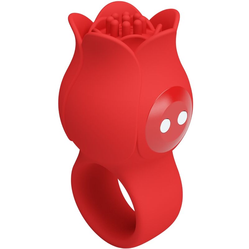 PRETTY LOVE - JAE ROSE FÖRMIGER FINGERVIBRATOR 10 VIBRATIONEN ROT für intensive Stimulation und Self-Love