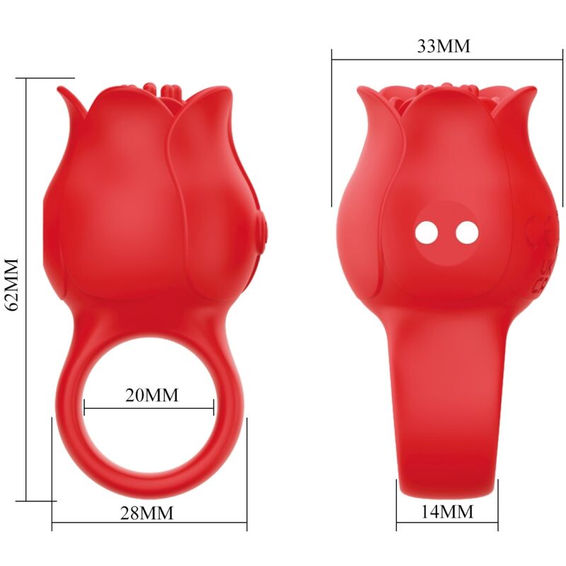 PRETTY LOVE - JAE ROSE FÖRMIGER FINGERVIBRATOR 10 VIBRATIONEN ROT Fingervibrator diskret online kaufen