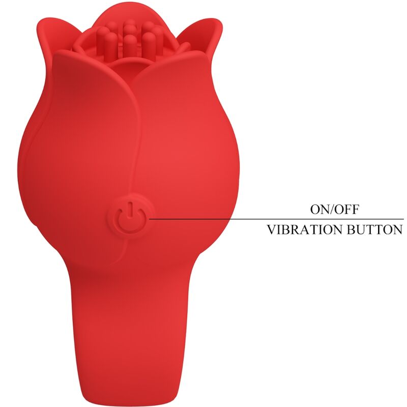 PRETTY LOVE - JAE ROSE FÖRMIGER FINGERVIBRATOR 10 VIBRATIONEN ROT für intensive Stimulation und Self-Love