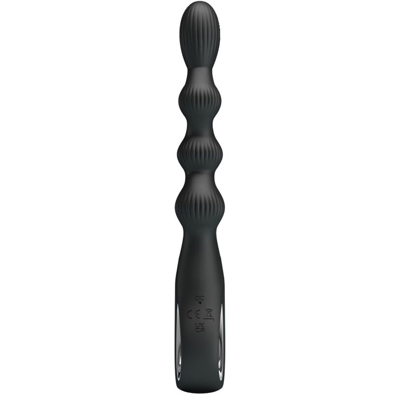 PRETTY LOVE - FEDERER ANALVIBRATOR 12 VIBRATIONEN SCHWARZ Produktansicht und Details