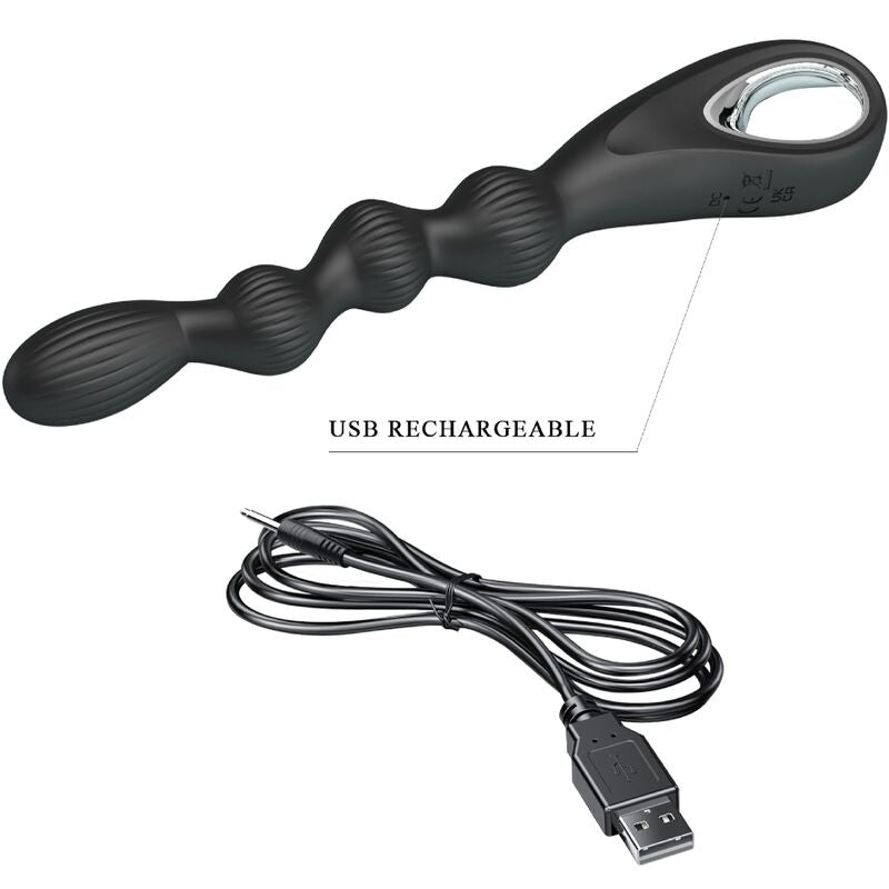 PRETTY LOVE - FEDERER ANALVIBRATOR 12 VIBRATIONEN SCHWARZ Anal-Toy diskret online kaufen