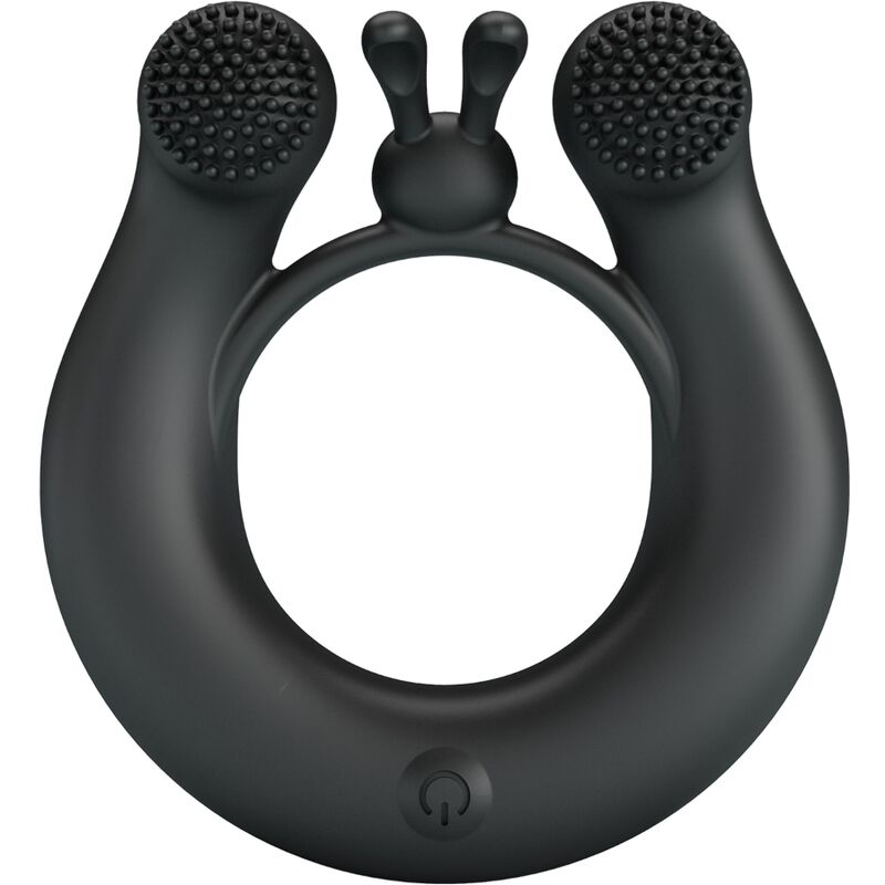 PRETTY LOVE - DAHLIA VIBRATIONSRING + KLITORISSTIMULATOR 12 VIBRATIONEN SCHWARZ Klitorisstimulator diskret online kaufen