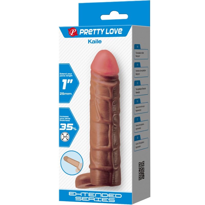 PRETTY LOVE - KAILE PENISHÜLLE MIT 2,5 CM VERLÄNGERUNG MULATTE – Penishülle Bild 7