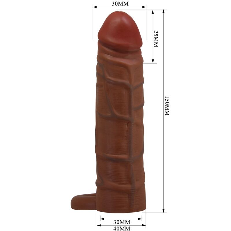 PRETTY LOVE - KAILE PENISHÜLLE MIT 2,5 CM VERLÄNGERUNG MULATTE – Penishülle Bild 5