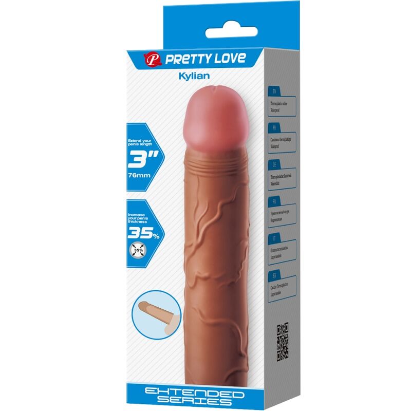 PRETTY LOVE - KYLIAN PENISHÜLLE MIT 7,6 CM VERLÄNGERUNG MULATTE – Penishülle Bild 7