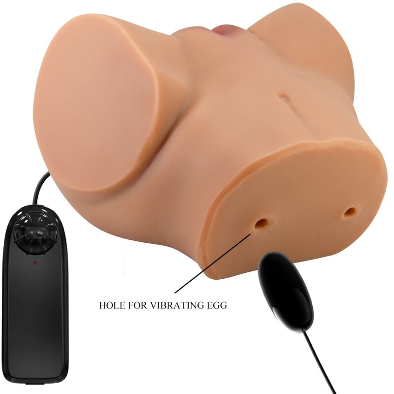 CRAZY BULL - EMILIA ASS VIBRATOR MIT REALISTISCHER VAGINA UND ANUS-FLEISCH-FERNBEDIENUNG bei Secret Pulse im Erotikshop