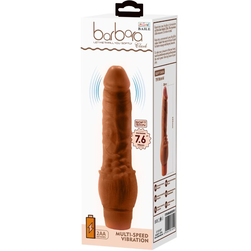 BAILE - BARBARA REALISTISCHER VIBRATOR 19,5 CM MULATTE Vibrator diskret online kaufen