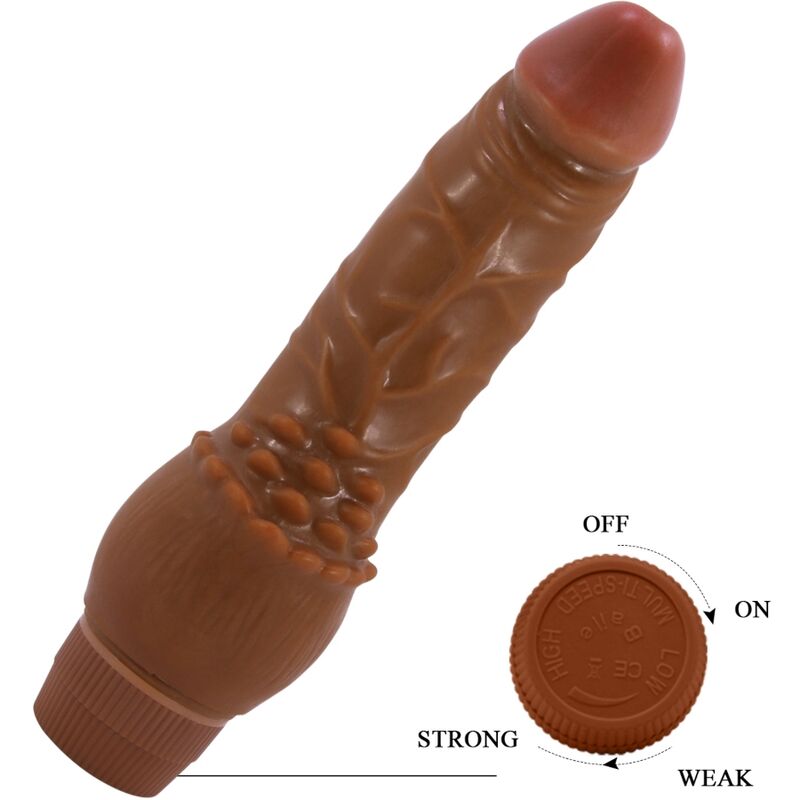 BAILE - BARBARA REALISTISCHER VIBRATOR 19,5 CM MULATTE Produktansicht und Details