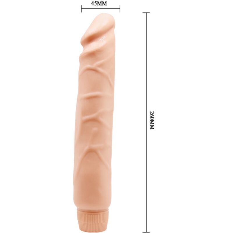 BAILE JACK Realistischer Vibrator 26 cm – Hautfarbe, Vibration, TPR für sinnliche Momente allein oder zu zweit