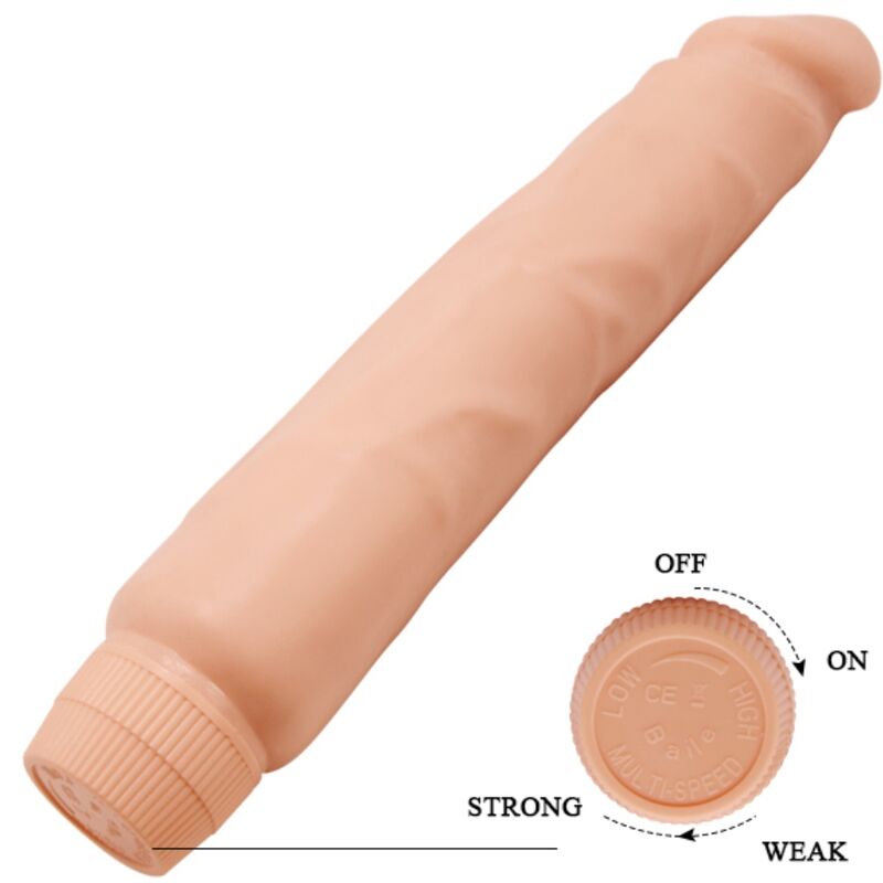 BAILE JACK Realistischer Vibrator 26 cm – Hautfarbe, Vibration, TPR hochwertiges Sextoy bei Secret Pulse