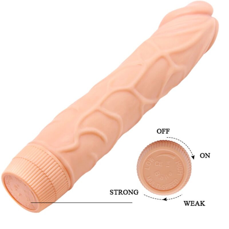 BAILE BOB Realistischer Vibrator 22,5 cm Hautfarbe | TPR hochwertiges Sextoy bei Secret Pulse