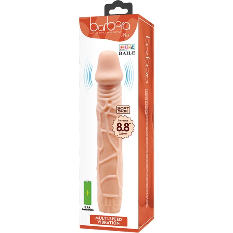 BAILE BOB Realistischer Vibrator 22,5 cm Hautfarbe | TPR Vibrator diskret online kaufen